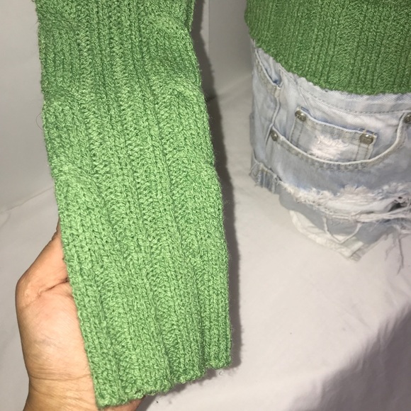 Majora Green Cable Knit ButtonDown Fitted Cardigan - Picture 4 of 11